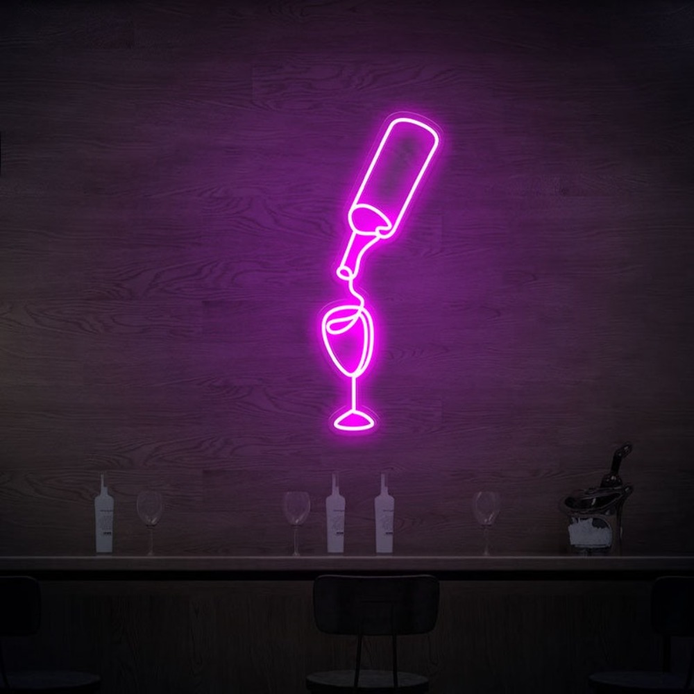 Wine In Beer Store - Wein Led Neon Zeichen Lichter USB
