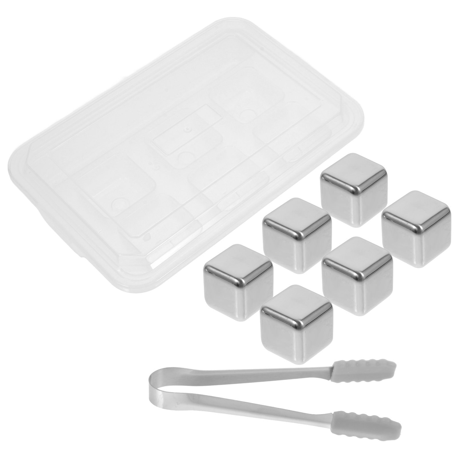 Whiskey Stone Set - 1 Set Edelstahl-Eiswürfel-Set, wiederverwendbare Whiskey-Steine, Kühlsteine