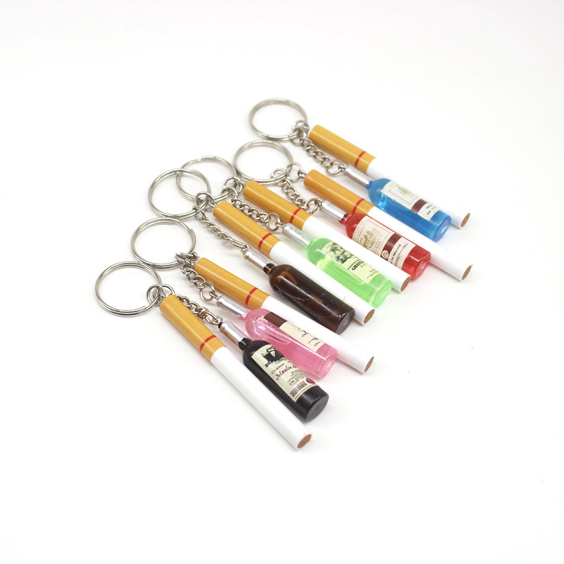 Wine Beer Champagne - Neuheit Mini Champagner Zigarette Schlüsselbund Männer