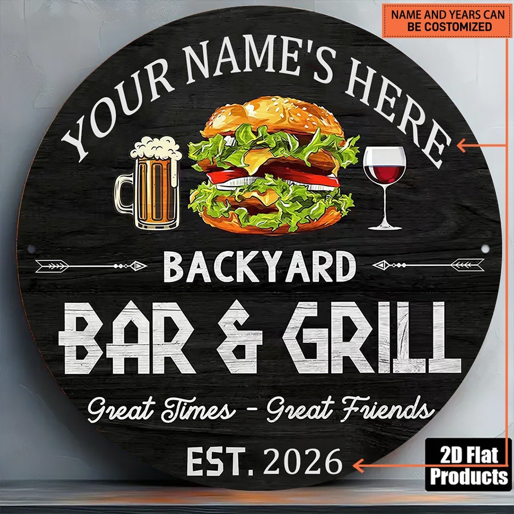 Wine With Beer Name - [2D Flach] 1 Stück Individuelles Namensschild