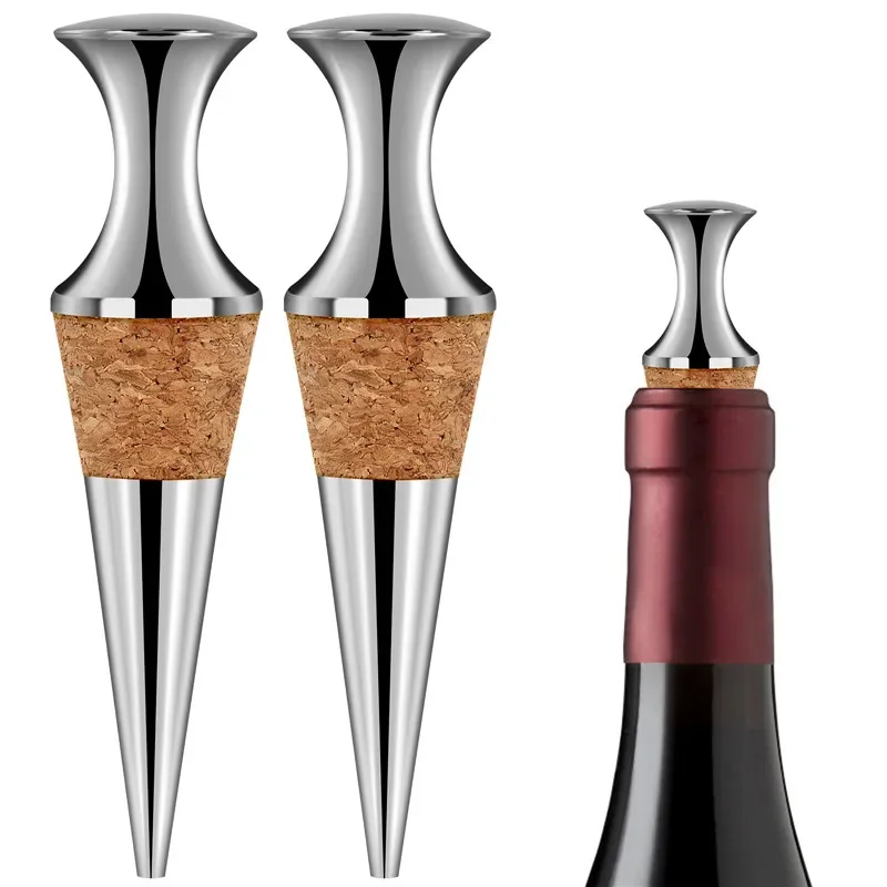 Bottle Stopper Set - Tragbare 2-teilige Flaschenverschlüsse aus Metall, wiederverwendbare