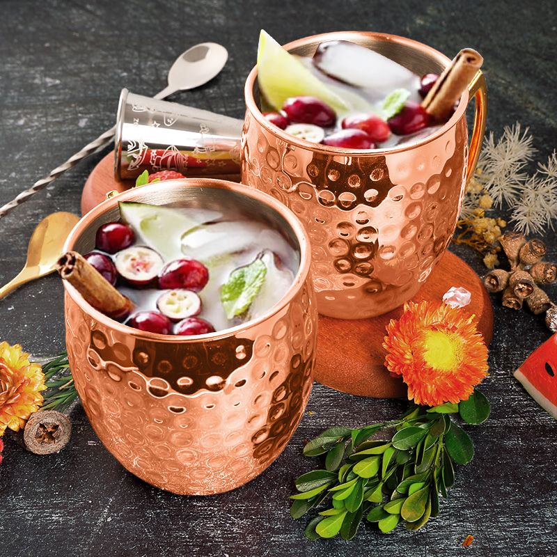 Wine Beer Champagne - Moskauer Mule Edelstahlbecher Metall Anti-Fall-Bierbecher Kupfer