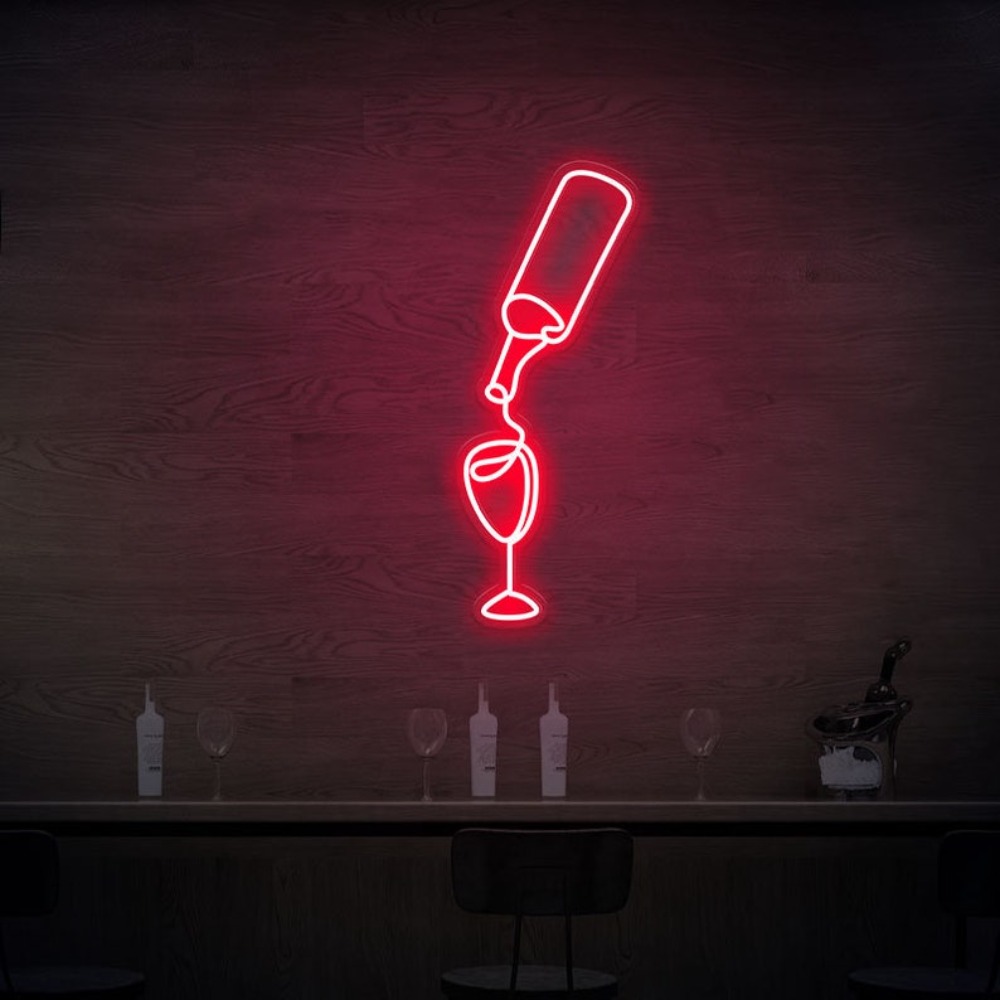 Wein Led Neon Zeichen Lichter  – Wine In Beer Store Bewertung und Preis