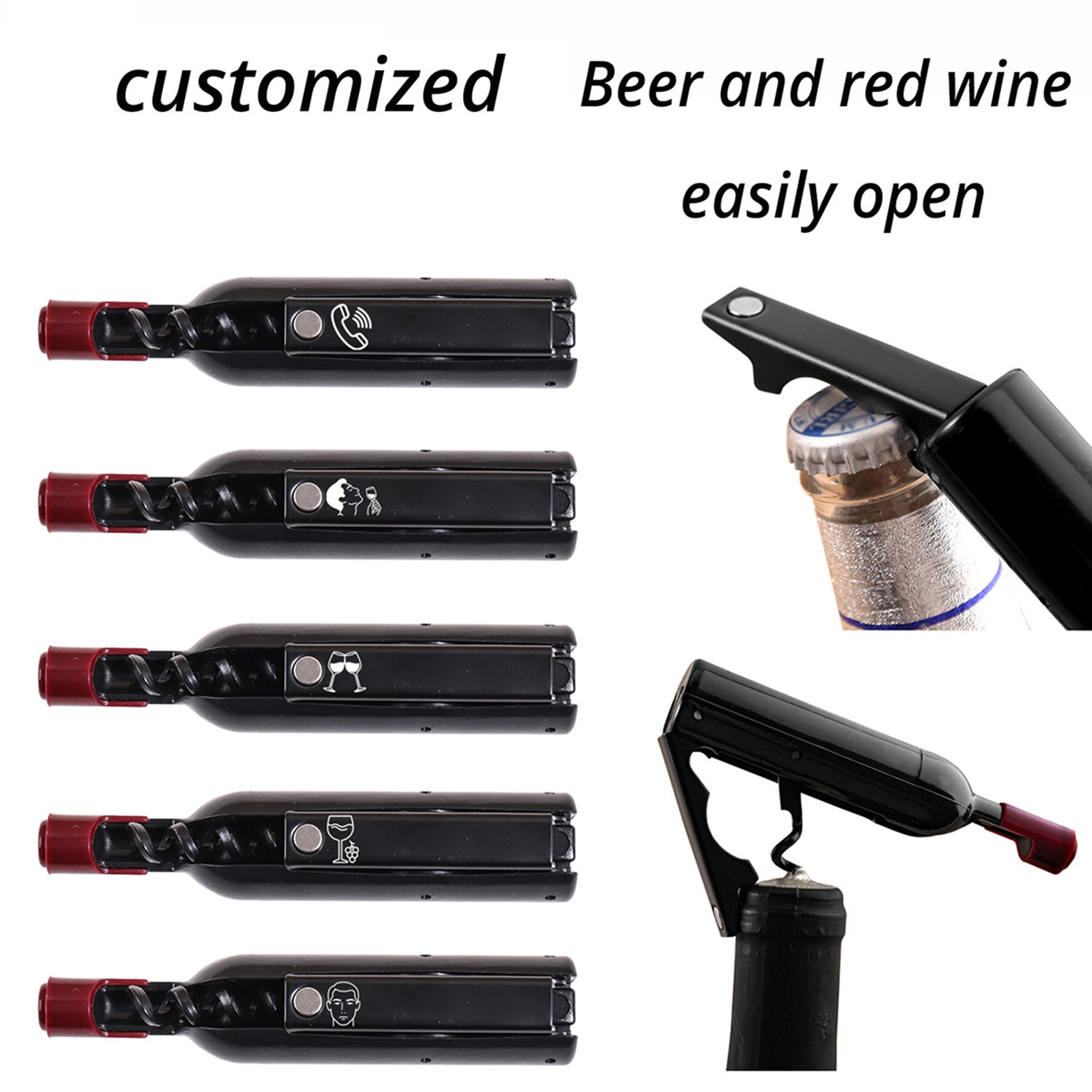 Flaschenförmiger Flaschenöffne – Wine With Beer Name Bewertung und Preis