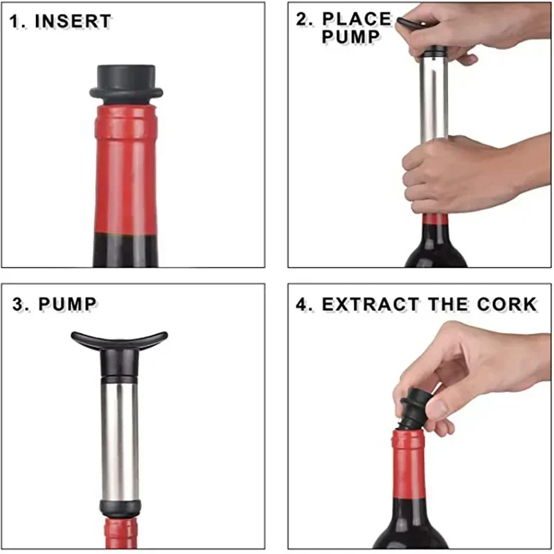 Vakuum-Weinpumpen-Set mit Wein – Bottle Stopper Set Bewertung und Preis