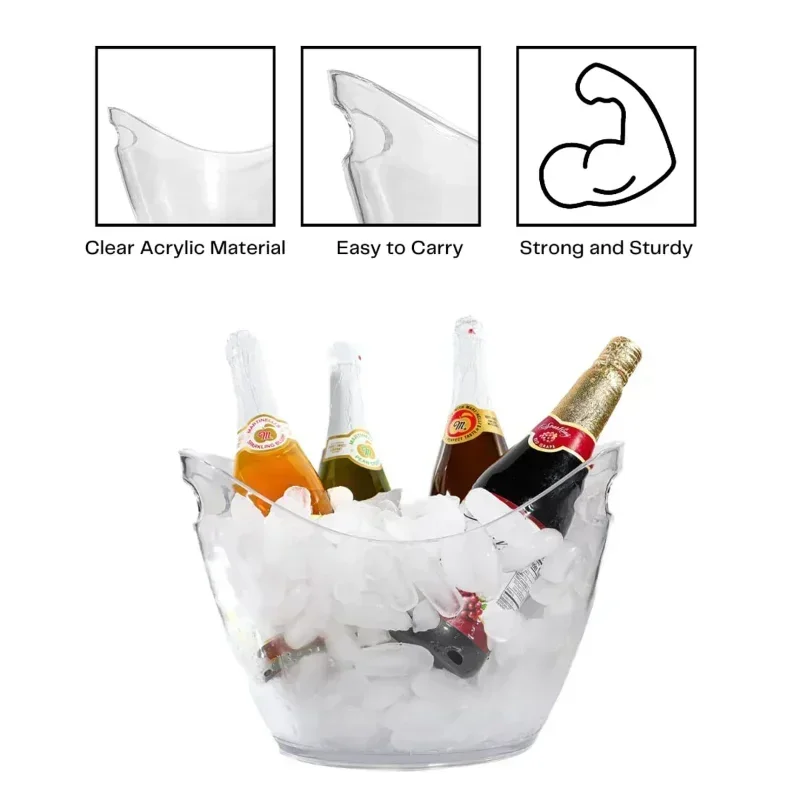 4/8L Eiskübel Transparenter Ei – Wine Beer Champagne Bewertung und Preis