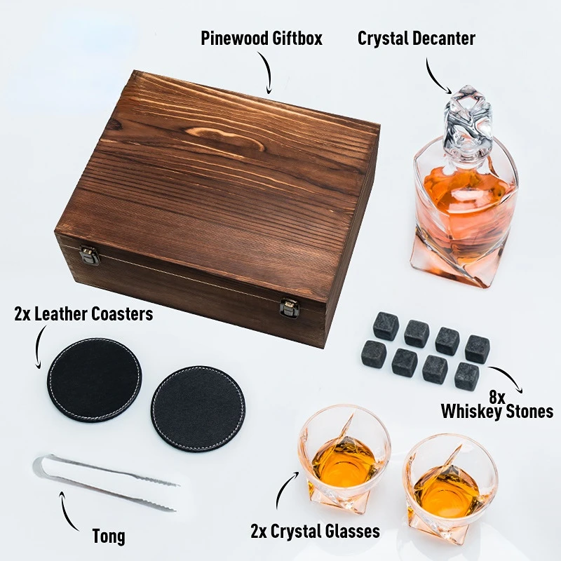 Whiskey-Dekanter und Kühlstein – Whiskey Stone Set Bewertung und Preis