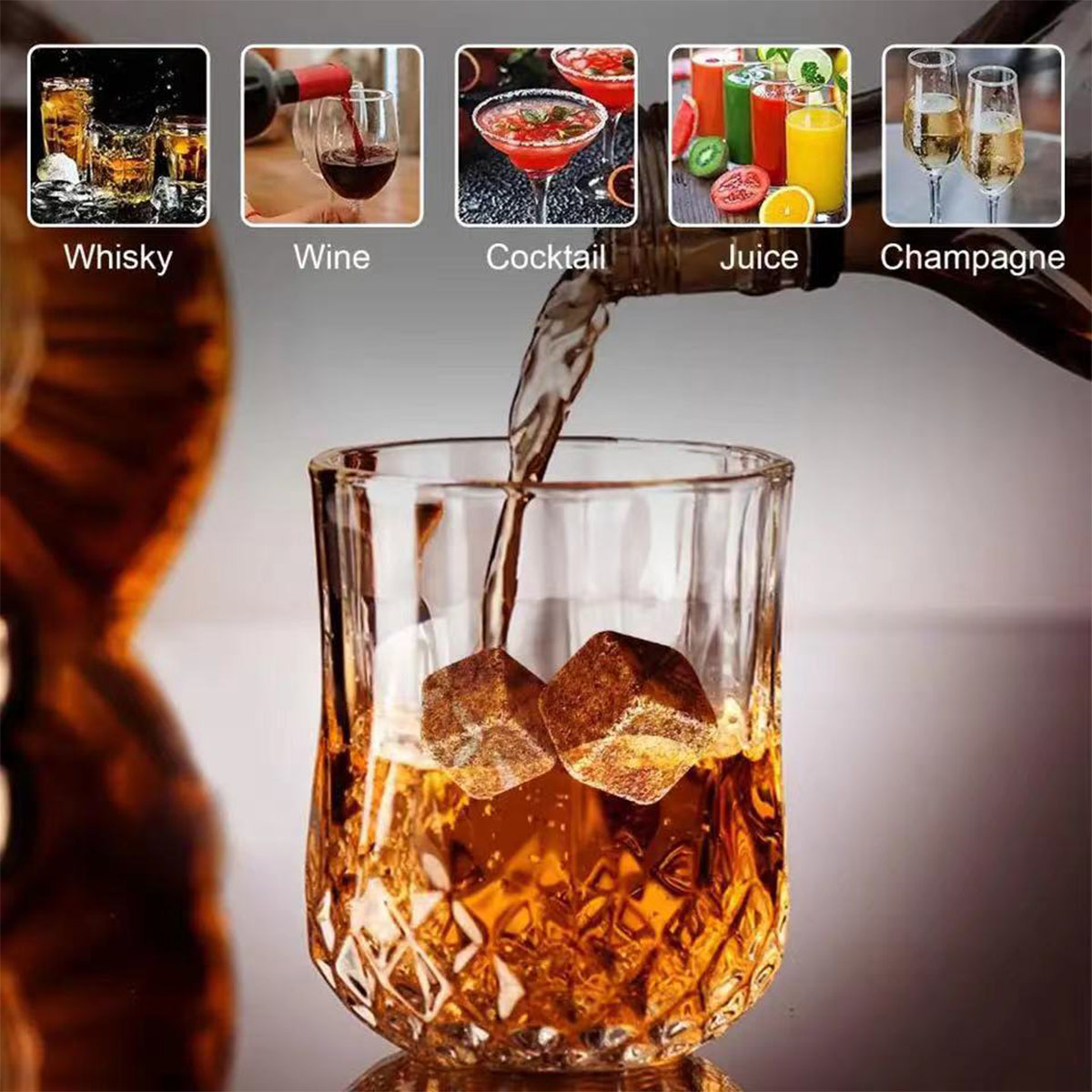 Weihnachts-Valentinstag-Gesche – Whiskey Stone Set Bewertung und Preis