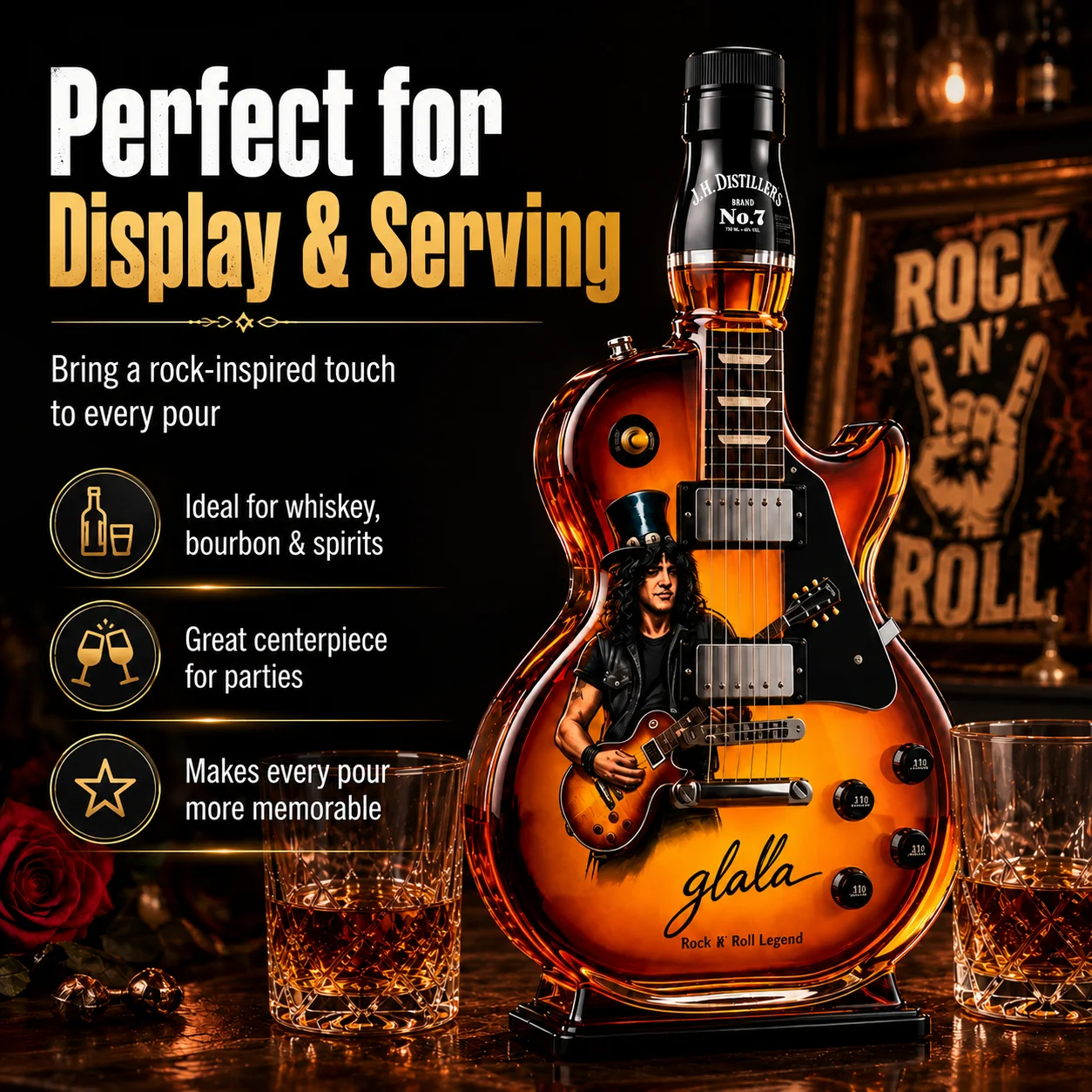 Gitarrenförmiger Whisky-Dekant – Wine Beer And Spirits Bewertung und Preis